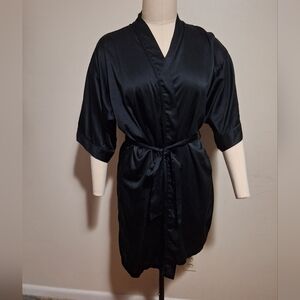 Gilligan & O'Malley Black Satin Robe